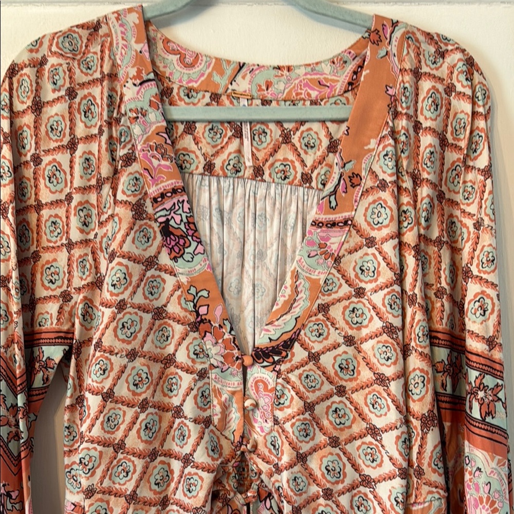 Free People Floral Patterned Women's Top - Picture 5 of 11